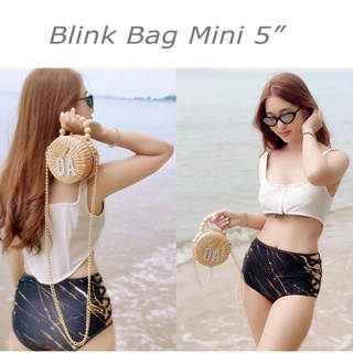 Seasaan  Blink bag mini กระเป๋าสานเกรดพรีเมี่ยม กระเป๋าสานไปทะเล กระเป๋าสานผักตบชวา Handmade งานสวยปราณีต