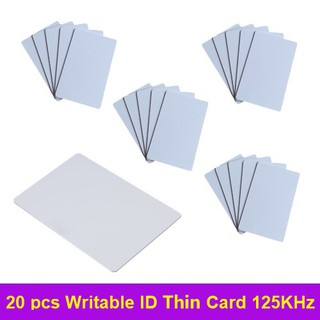 20 Pieces Overyoung RFID ID Rewritable Thin PVC Cards Chip T5577