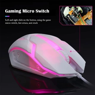 เมาส์ เมาส์เกมมิ่ง แบบมีสาย Mouse 3D มีไฟเปลี่ยน 7 สีได้ เมาส์เรืองแสงเม้าส์ เสียบUSB