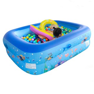 Float Me Summer สระน้ำ สระน้ำเป่าลม ขนาด 110 cm - สีฟ้า Inflatable Pool Blue