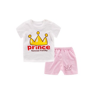 ชุดเด็ก เสื้อ+กางเกง คอตตอน 100% *มงกุฎ Prince* (0-6ด/6-12ด/1ข/2ข/3ข/4ข)