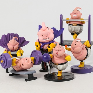 โมเดลฟิกเกอร์ Dragon Ball Fitness Majin Buu Horizontal Bar ยกน้ําหนัก เล่นโยคะ ชกมวย ลู่วิ่ง ขี่จักรยาน ของสะสม