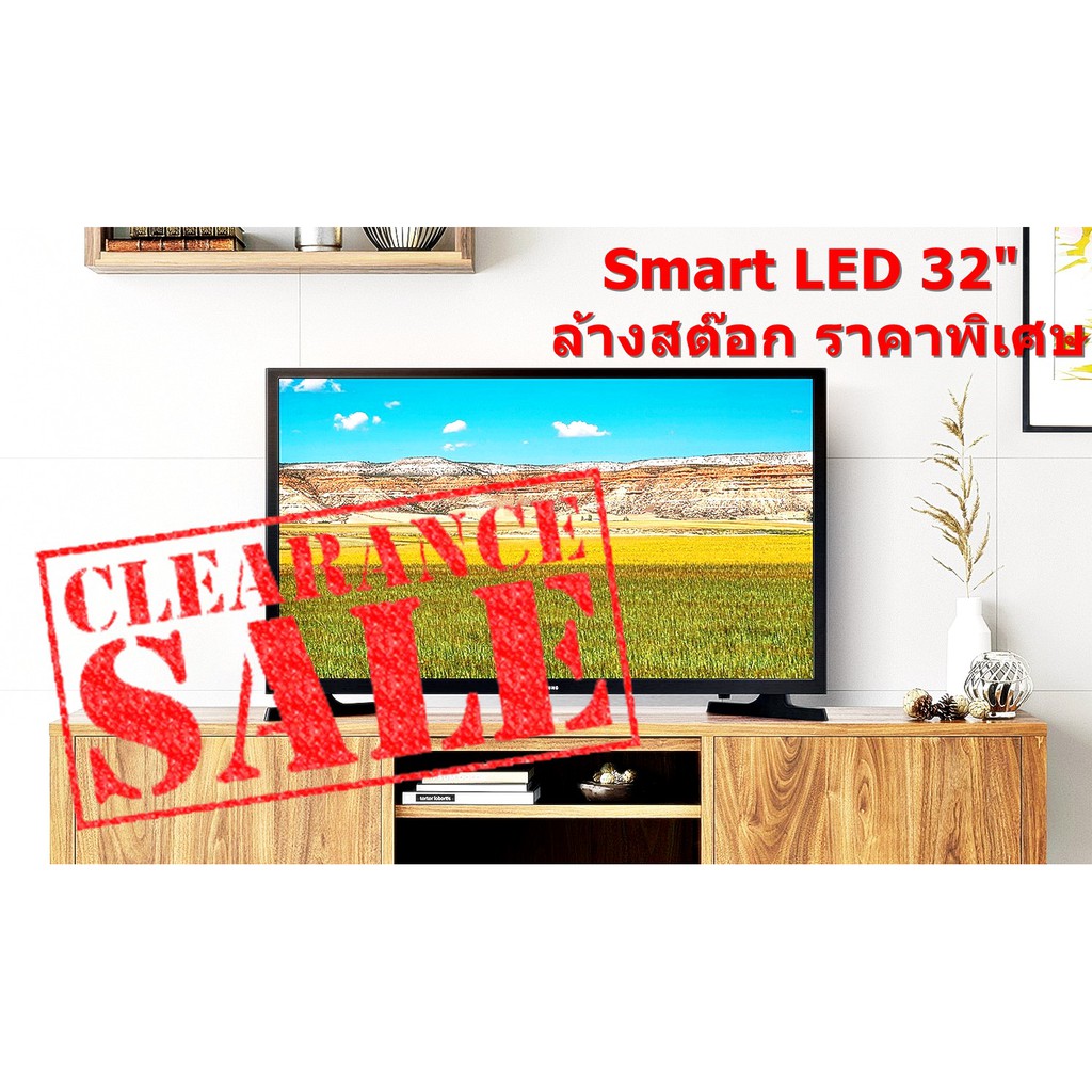 [ผ่อน0% 10ด] Samsung TV 32" HD LED Smart รุ่น UA32T4300AKXXT