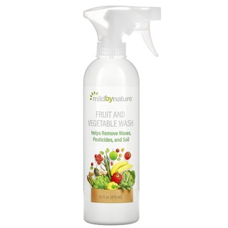 (พร้อมส่ง) นำเข้าจากอเมริกา ของแท้ 100% น้ำยาล้างผักผลไม้ Mild By Nature Fruit and Vegetable Wash 16 fl oz (473 ml)