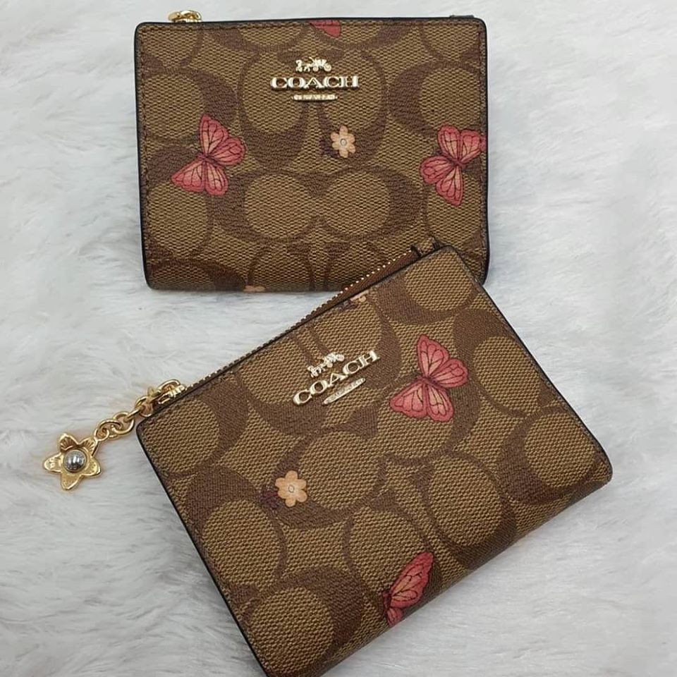 coach signature canvas with butterfly print Online Sale