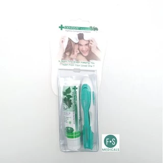 Dentiste Travel Set เดนทิสเต้ ทราเวลแพ็ค (ยาสีฟัน 20 กรัม + แปรงสีฟันพับได้) (1 ชุด) (P-2557)