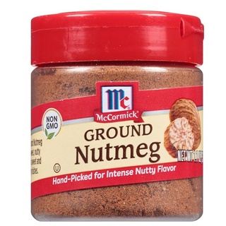 Mccormick Nutmeg Ground 31g. แม็คคอร์มิค ลูกจันทน์เทศป่น 31 กรัม สำหรับปรุงอาหาร เมนูพายต่างๆ หรือเครื่องดื่ม