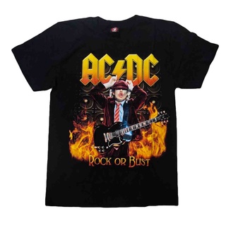 คอตต้อนคอกลม✗☃เสื้อวง AC/DC rock tshirt เสื้อวงร็อค AC/DCS-5XL