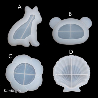 King แม่พิมพ์ซิลิโคนเรซิ่นรูปสุนัขน่ารักดอกไม้สําหรับทําเครื่องประดับ