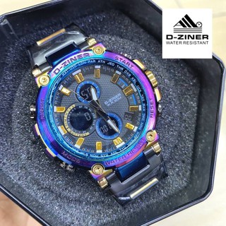 นาฬิกา นาฬิกาข้อมือ DZiner Watch ดีซีเนอร์ สายเหล็กสองระบบ สินค้าแท้กันน้ำ 100% พร้อมกล่องเหล็ก