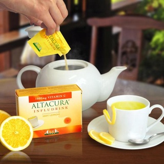 Altacura Hot Lemon Infludrink อาหารเสริมชนิดชงดื่ม ประกอบด้วยวิตามินซีที่มีความเข้มข้นถึง 1000 มก. เสริมระบบภูมิคุ้มกัน