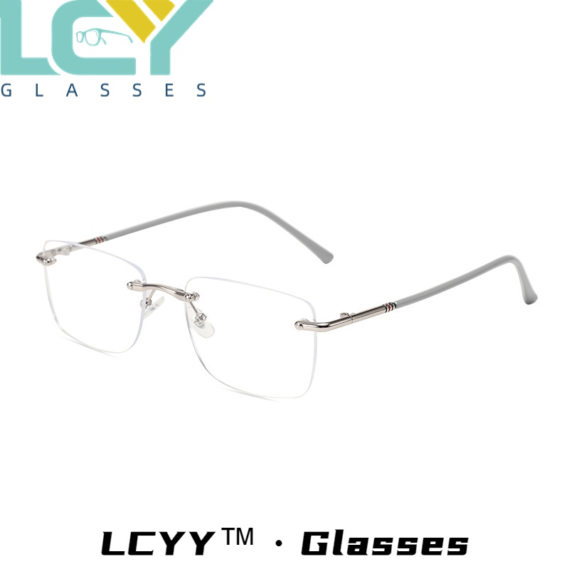 Lcyy แว่นตาสีฟ้า ไร้กรอบ น้ําหนักเบาพิเศษ สไตล์เกาหลี สําหรับถ่ายภาพอีโรติก เข้าได้กับสายตาสั้น 6022 - รูปที่ 4