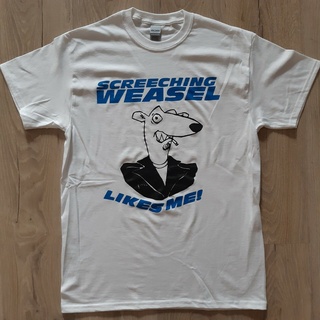 เสื้อยืดโอเวอร์ไซส์Screeching Weasel "ถูกใจฉัน!" เสื้อเชิ้ต L Nyhc Punk Hardcore แฟชั่นฤดูร้อนS-3XL