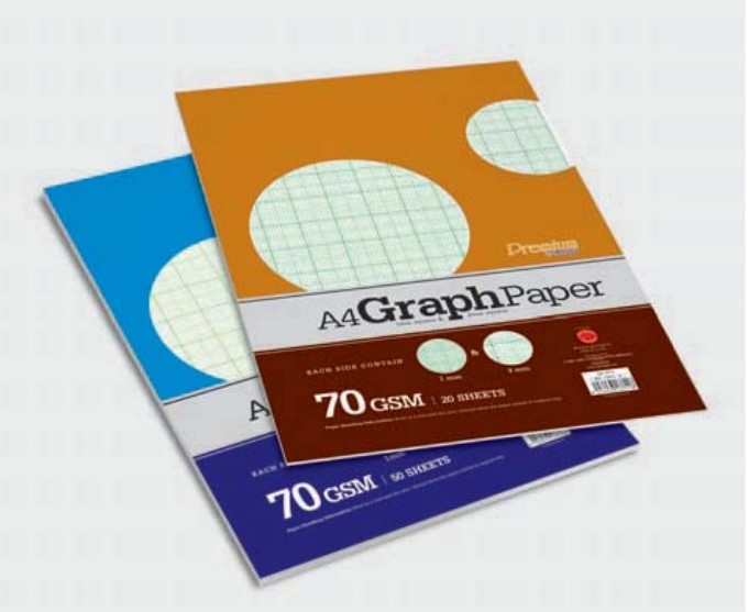 CAMPAP CA3711 A4 20s GRAPH PAPER PACK (2mm &แอมป์; เหลี่ยม 1มม.) x 5แพ็ค