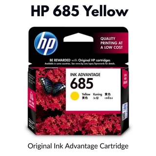 ตลับหมึกอิงค์เจ็ท HP 685 สีเหลือง  ใช้กับพริ้นเตอร์อิงค์เจ็ท HP Deskjet Ink Adv 4615 AIO/462