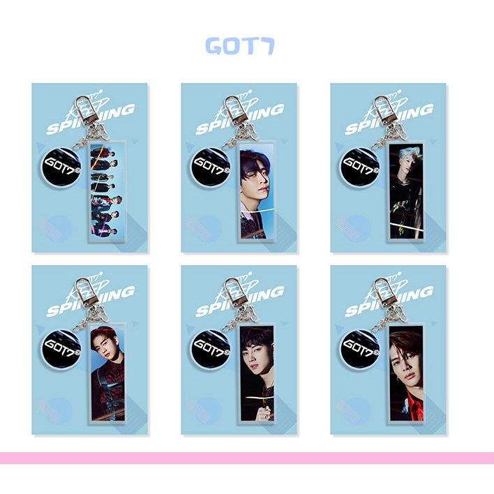 พวงกุญแจ จี้ลาย GOT 7 ชนิด PVC สำหรับรถยนต์