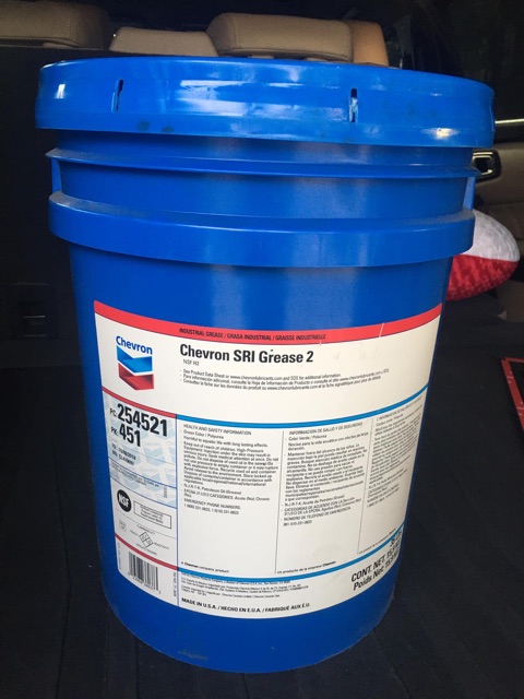 Chevron SRI Grease 2 จารบีคุณภาพสูง สำหรับลูกปืนรอบจัด ทนความร้อนสูง  น้ำหนัก 15.9 kg.กันน้ำ *** ราคานี้รวม VAT แล้ว | Shopee Thailand
