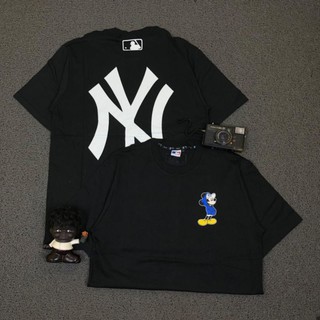 Yankeess BASE BALL MICKEY MOUSE เสื้อยืด คุณภาพดี