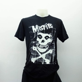 เสื้อยืดคอกลมเสื้อวง Misfits ลิขสิทธิ์แท้100%S-5XL