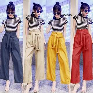 TW6642 Set เสื้อริ้ว+กางเกงขายาว