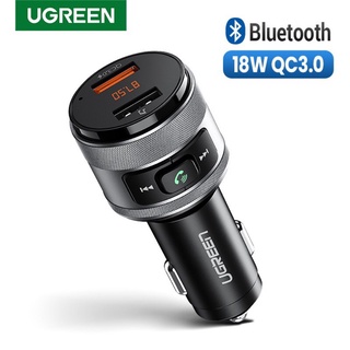 Ugreen เครื่องส่งสัญญาณ FM บลูทูธ 3.0 ชาร์จเร็ว สําหรับรถยนต์
