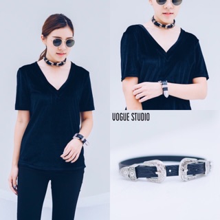 BTB Chocker โชคเกอร์เข็มขัด สไตล์โบโฮชิคสุดฮิต จากแบรนด์ BTB หัวเข็มขัด ขัดเงาอย่างดี