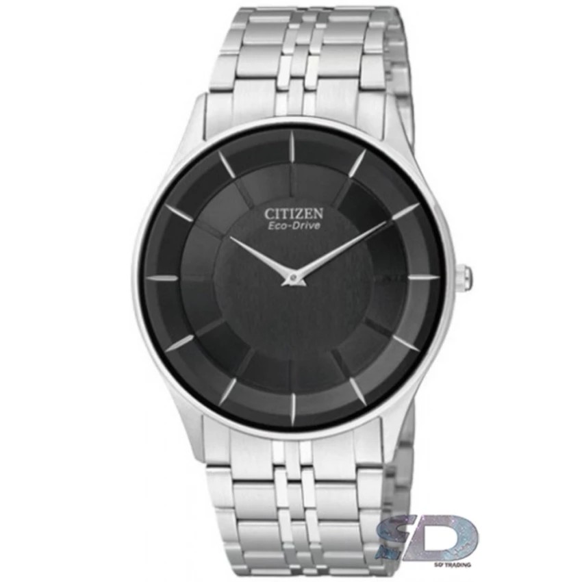 CITIZEN Eco-Drive Stiletto Super Slim Men's Watch รุ่น AR3010-65E - Silver/Black