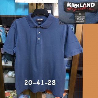 เสื้อคอโปโลชาย มือสอง KIRKLAND สีน้ำเงิน