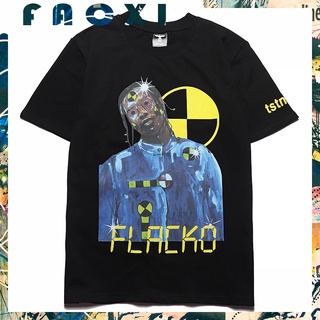 【FACXI】เสื้อยืด ผ้าฝ้าย พิมพ์ลายหุ่นยนต์ ASAP ROCKY ขนาดใหญ่ สไตล์ฮิปฮอป สําหรับผู้ชาย และผู้หญิงเสื้อยืดอินเทรนด์