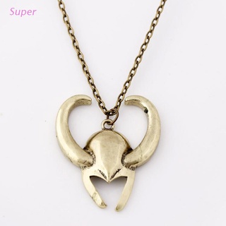 จี้สร้อยคอโลหะรูปทรง Marvel Thor Loki Pewter Avengers สไตล์วินเทจ