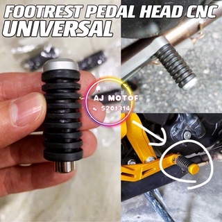 Cnc ที่เหยียบอัลลอย ที่พักเท้า เกียร์ เบรก GETAH ยาง PEMIJAK KAKI สกรู SKRU Y15ZR LC135 Y16ZR KEPALA RCB BOY