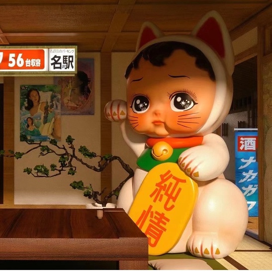 (พร้อมส่ง) Poor Hostel - Get Lucky Cat - แมวกวัก