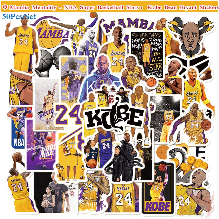 ❉ Kobe Bean Bryant Series 01 Super Basketball Stars สติ๊กเกอร์ ❉ 50Pcs/Set Mamba Mentality DIY Fashion Doodle Decals สติ๊กเกอร์