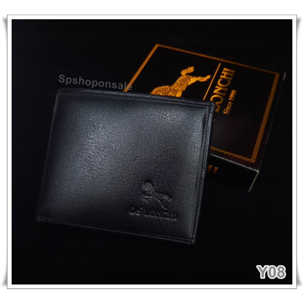 กระเป๋าสตางค์หนังแท้ DeLonchi รุ่น Y08 หนังนิ่ม