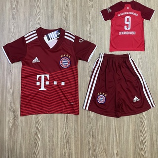 ชุดบอลเด็ก ชุดกีฬาเด็กทีมBayern ซื้อครั้งเดียวได้ทั้งชุด (เสื้อ+กางเกง) สินค้าเกรด-A