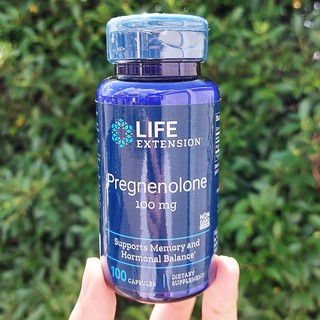 42% OFF ราคา Sale!! EXP:05/2023 เพรกนิโนโลน Pregnenolone 100 mg 100 Capsules (Life Extension®)