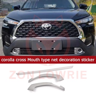 แถบตาข่ายด้านหน้า กลาง กันรอยขีดข่วน ดัดแปลง สําหรับToyota corolla cross Mouth Font 22 แบบ