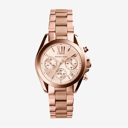 ส่วนลด Pre Hot Michael Kros MK5799 Bradshaw Chronograph Rose Dial Rose Gold-tone Ladiesนาฬิกาแบรนด์เ