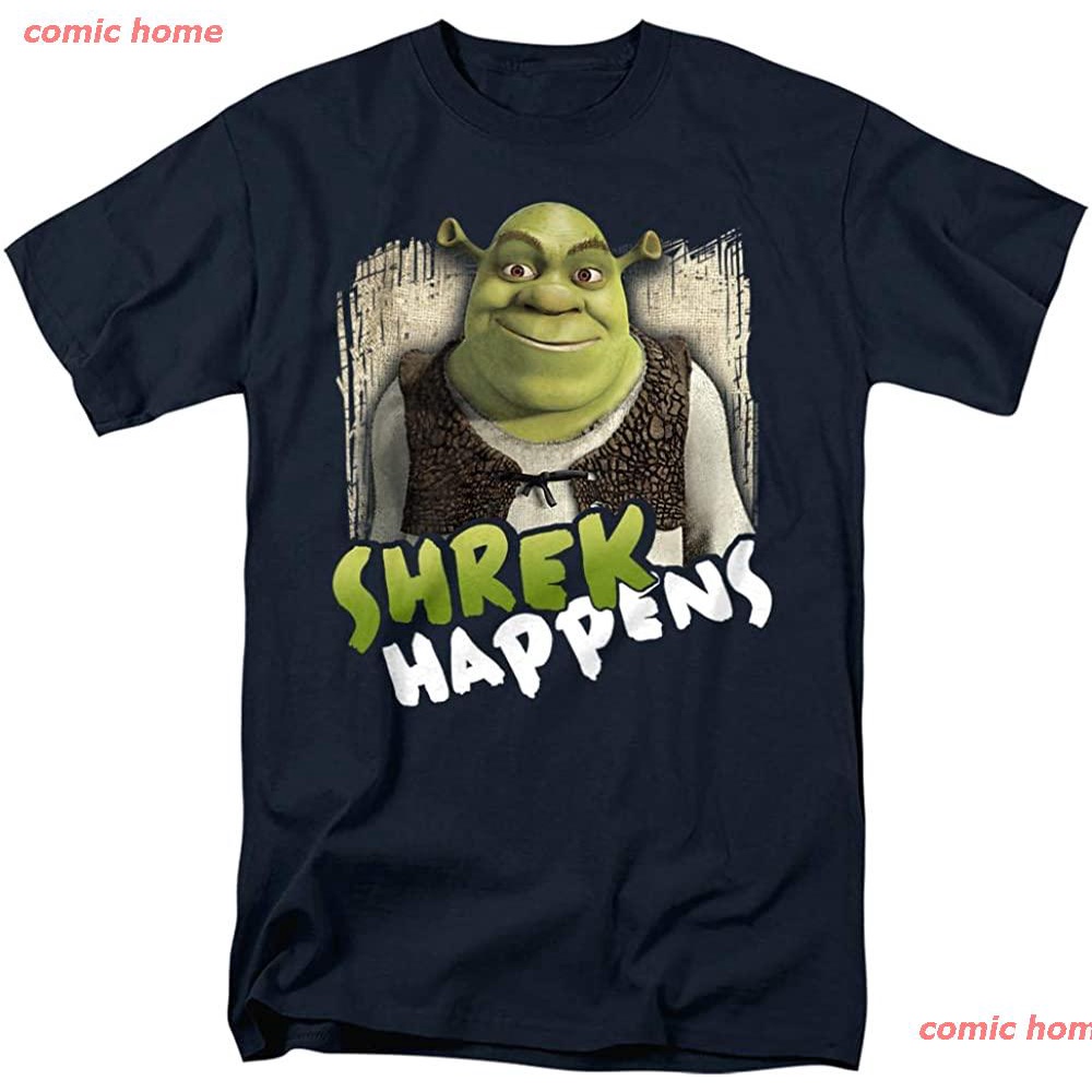 2022 Shrek Collection Unisex Adult T Shirt เสื้อยืด ดพิมพ์ลาย เสื้อยืดผ้าฝ้าย คอกลม cotton ความนิยม 