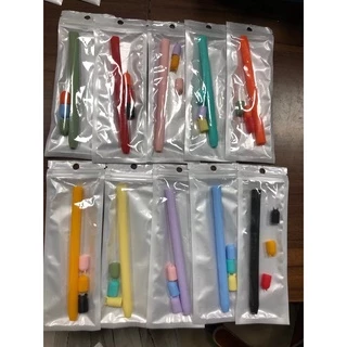 ปลอกปากกา Pencil 1&2 Case เคส ปากกา ซิลิโคน เคสปากกา pencil 1/2 1set ได้จุกเปลี่ยน3จุก3สี3แบบ