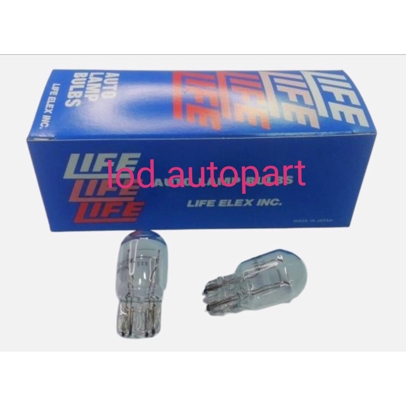 หลอดเสียบไฟเลี้ยว T20, 1ไส้ ญี่ปุ่น LIFE กล่อง10ดวง