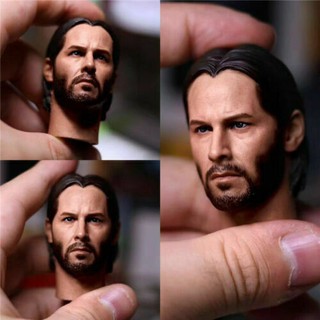 a 1/6 ฟิกเกอร์โมเดล john wick keanu reeves male head sculpt fit 12 นิ้วของเล่นสําหรับเด็ก