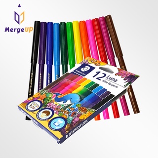 ปากกาเมจิก สเต็ดเล่อร์ STAEDTLER 327 LEP12 02 12 สี ปากกาสีน้ำ วาดเขียน ระบายสี สีเมจิก