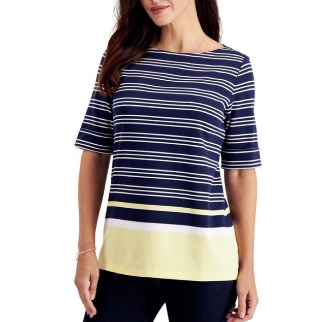 [สหรัฐอเมริกาผลิตภัณฑ์] เสื้อยืดผู้หญิง ‍ ️ KAREN SCOTT