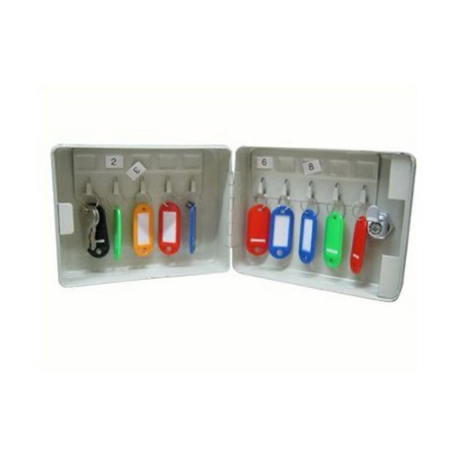 กล่องกุญแจ กุญแจ 10 ดอก AZLE สีครีม