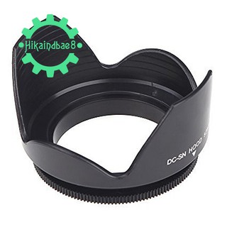 DC-SN HOOD 58Mm Screw Mount Flower Crown Lens Hood Petal Shape for Canon Nikon Tamron Sigma Sony 58Mm Lens Black