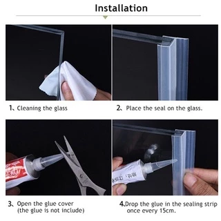 IMIHAN1 1M 6-12 มม.FU h Shape Seal Strip Home & Living Home Improvement ฮาร์ดแวร์ประตูกระจก Weatherstrip
