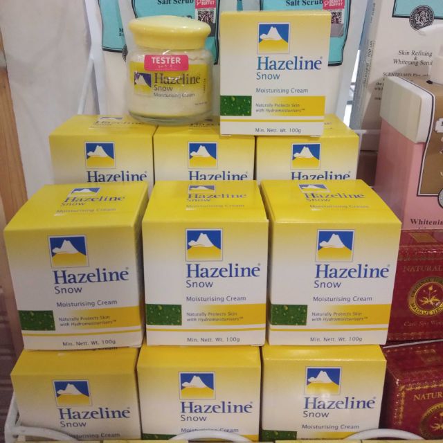 ของแท้ 💯💯💯 % Hazeline Snow เฮสลีน สโนว์ ครีมภูเขาสีเหลืองขนาด 100 กรัม