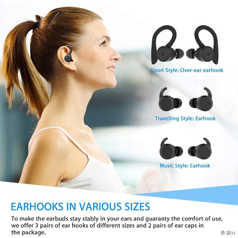 Gdlyl 20 Hours Play Time Swimming Waterproof Bluetooth Earphone Dual Wear Style Sport Wireless