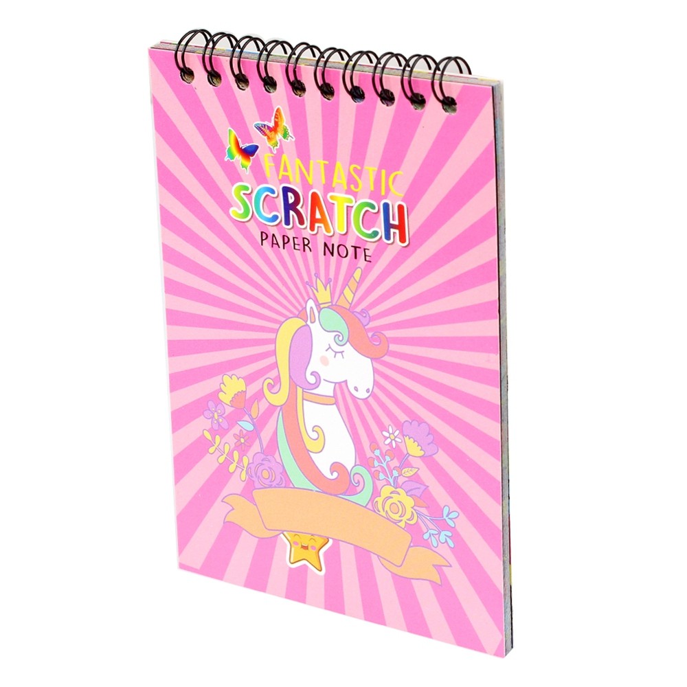 Telecorsa สมุดขูดลาย สมุดดำ สมุดสายรุ้ง Scratch Note รุ่น Note-book-handy-portable-05g-Boss